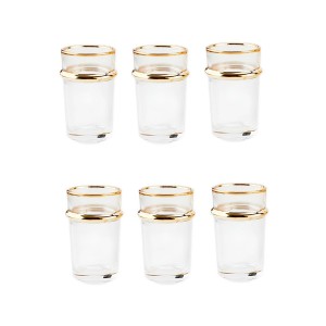 Luxe Theeglazen met Gouden Rand – Set van 2 – 175 ml – Elegant & Tijdloos