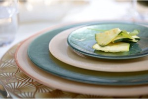 RONDE GOUDEN PLACEMAT GINKO 2 stuks