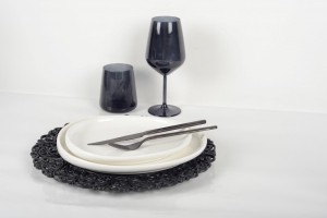 ZWARTE BAROKKE PLACEMAT 2 stuks