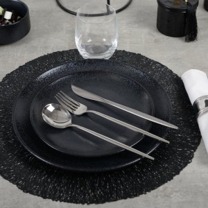 Dinerbord 27cm - 2-delige set | Zwart