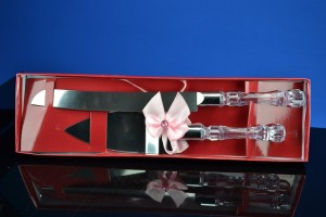 Luxe Taartmessenset Bruiloft – Met Strik – Elegant en Romantisch Design