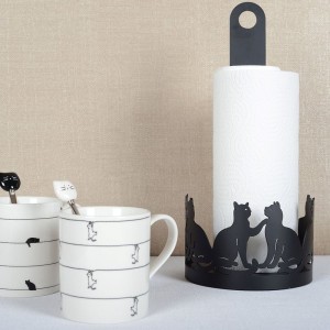 Luxe Keukenrolhouder met Katten Design – Speels en Stijlvol 14x14x31cm