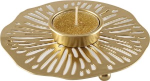 Luxe Gouden Waxinehouder op Voet – Elegant en Modern Design